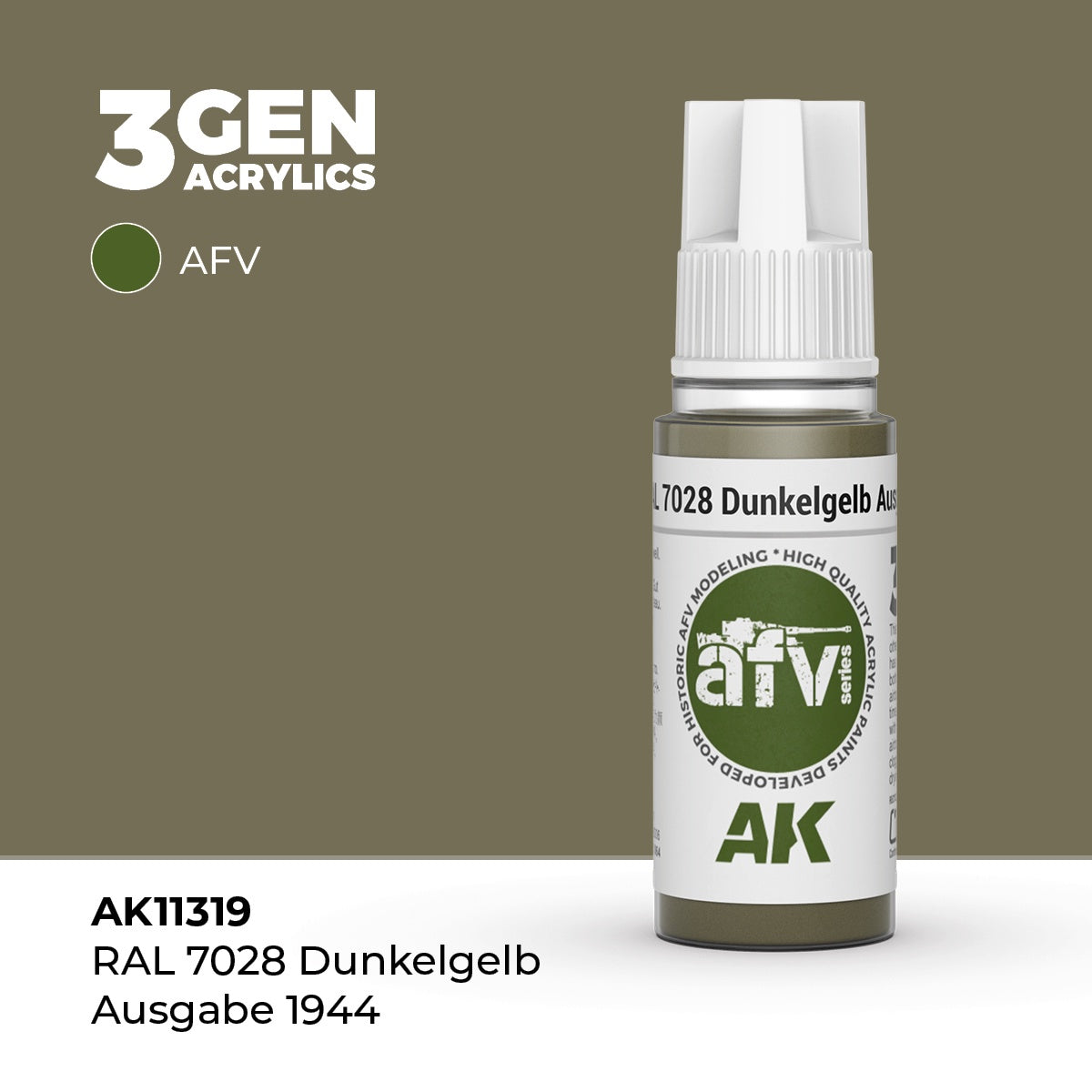 3G RAL 7028 Dunkelgelb Ausgabe 1944 17ml Bottle Acrylic Paint (AKI-11319)