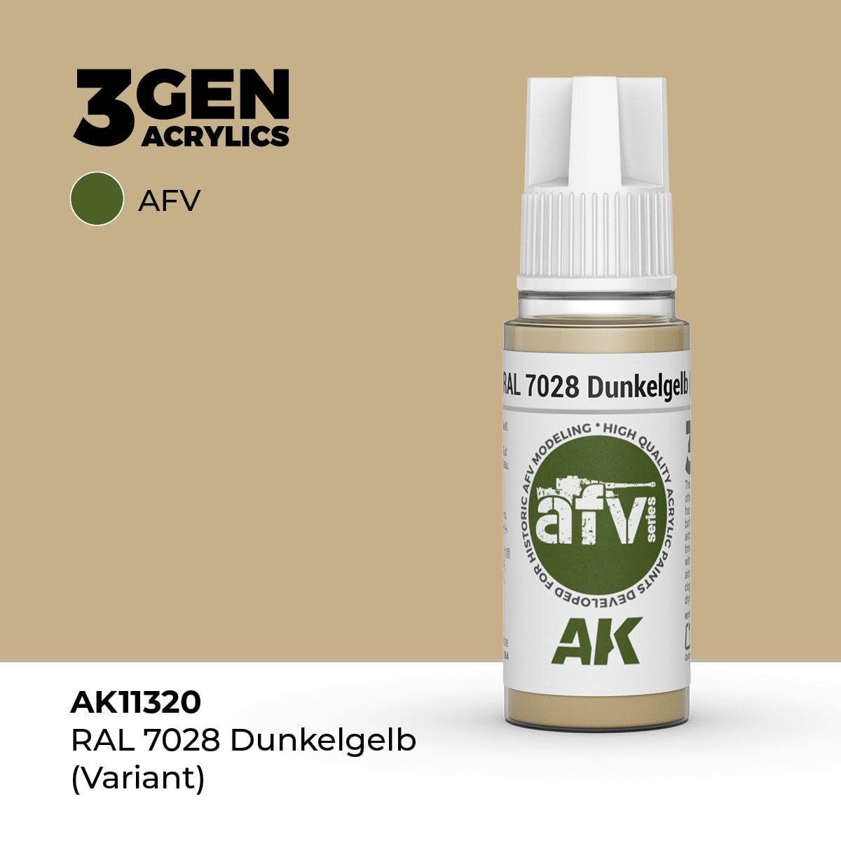 3G RAL 7028 Dunkelgelb (Variant) 17ml Bottle Acrylic Paint (AKI-11320)