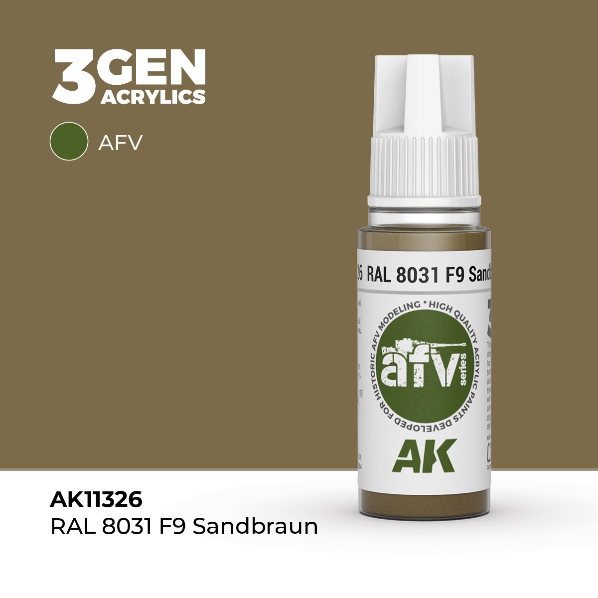 3G RAL 8031 F9 Sandbraun 17ml Bottle Acrylic Paint (AKI-11326)