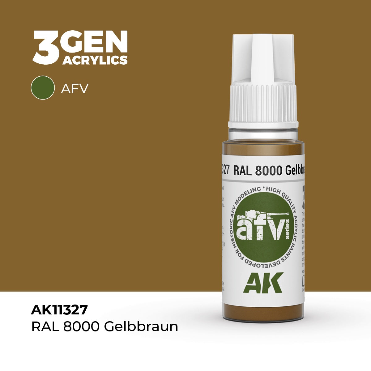 3G RAL 8000 Gelbbraun 17ml Bottle Acrylic Paint (AKI-11327)