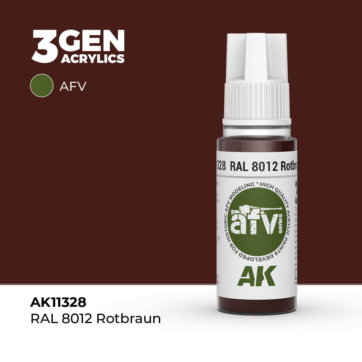 3G RAL 8012 Rotbraun 17ml Bottle Acrylic Paint (AKI-11328)