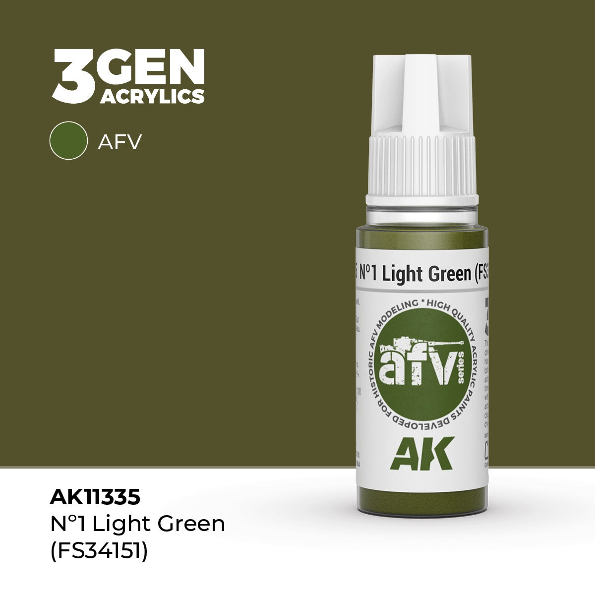 3G No1 Light Green (FS34151) 17ml Bottle Acrylic Paint (AKI-11335)