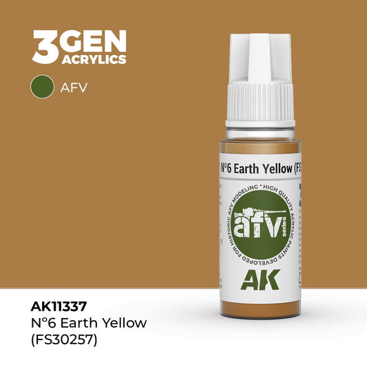 3G No6 Earth Yellow (FS30257) 17ml Bottle Acrylic Paint (AKI-11337)