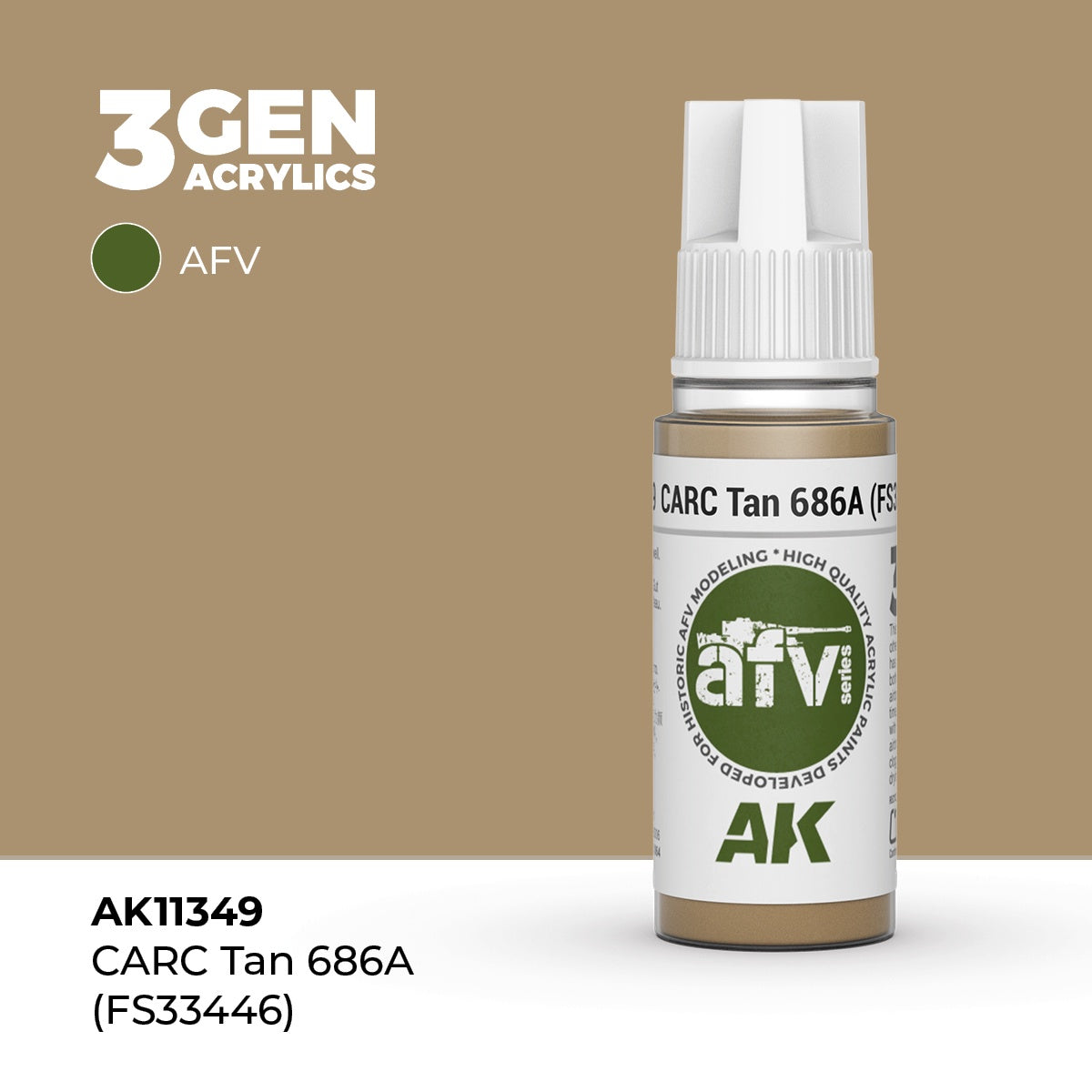 3G CARC Tan 686A (FS33446) 17ml Bottle Acrylic Paint (AKI-11349)