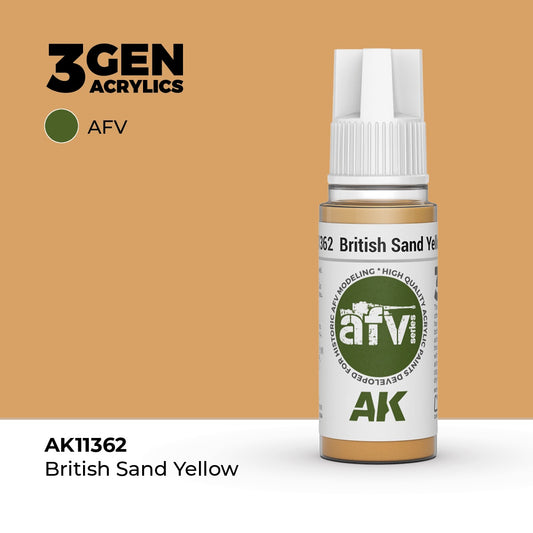 3G British Sand Yellow 17ml Bottle Acrylic Paint (AKI-11362)