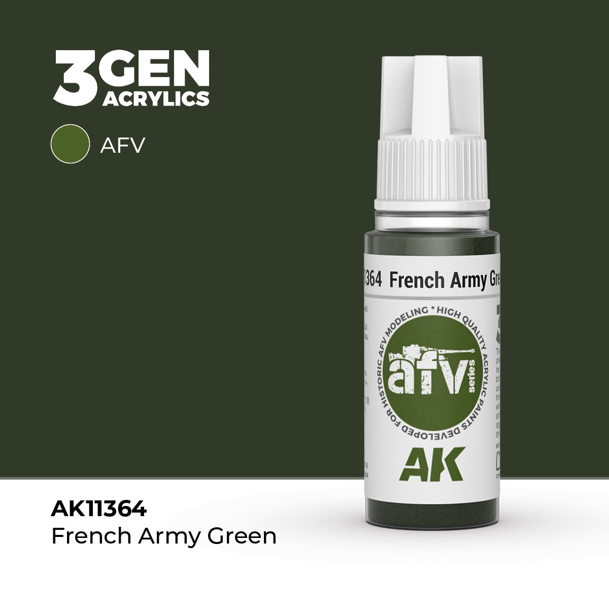 3G French Army Green 17ml Bottle Acrylic Paint (AKI-11364)
