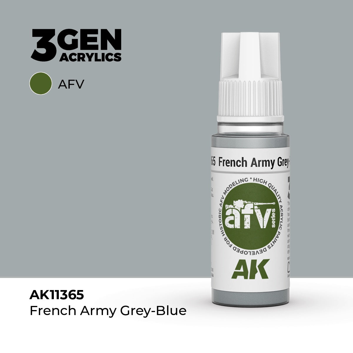 3G French Army Grey-Blue 17ml Bottle Acrylic Paint (AKI-11365)