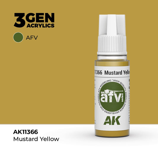 3G Mustard Yellow 17ml Bottle Acrylic Paint (AKI-11366)
