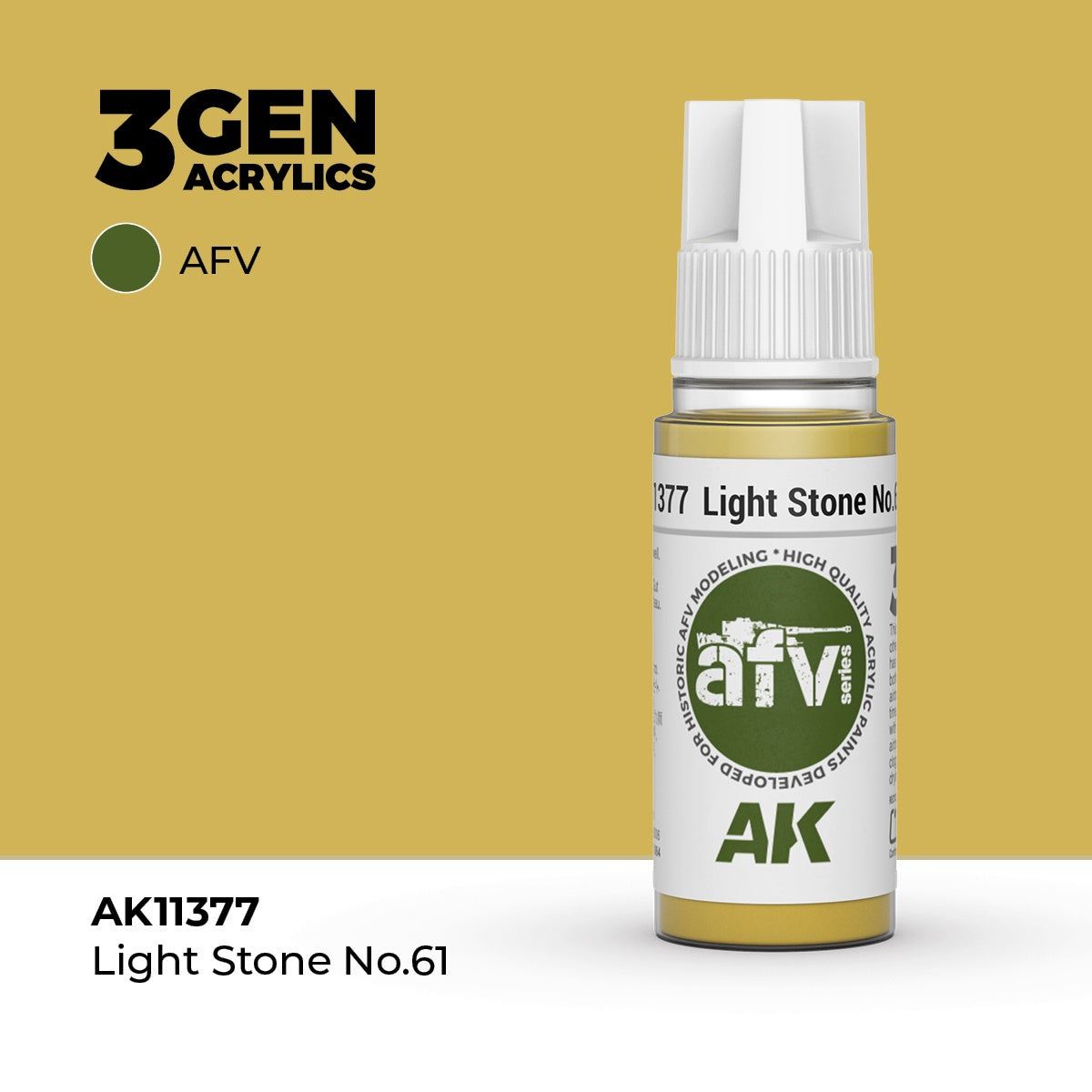 3G Light Stone No.61 17ml Bottle Acrylic Paint (AKI-11377)