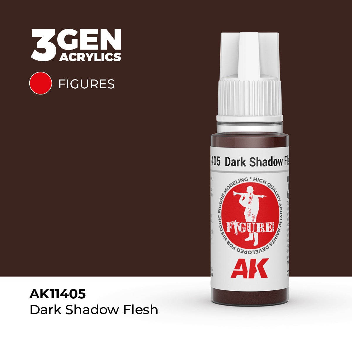 3G Dark Shadow Flesh 17ml Bottle Acrylic Paint (AKI-11405)