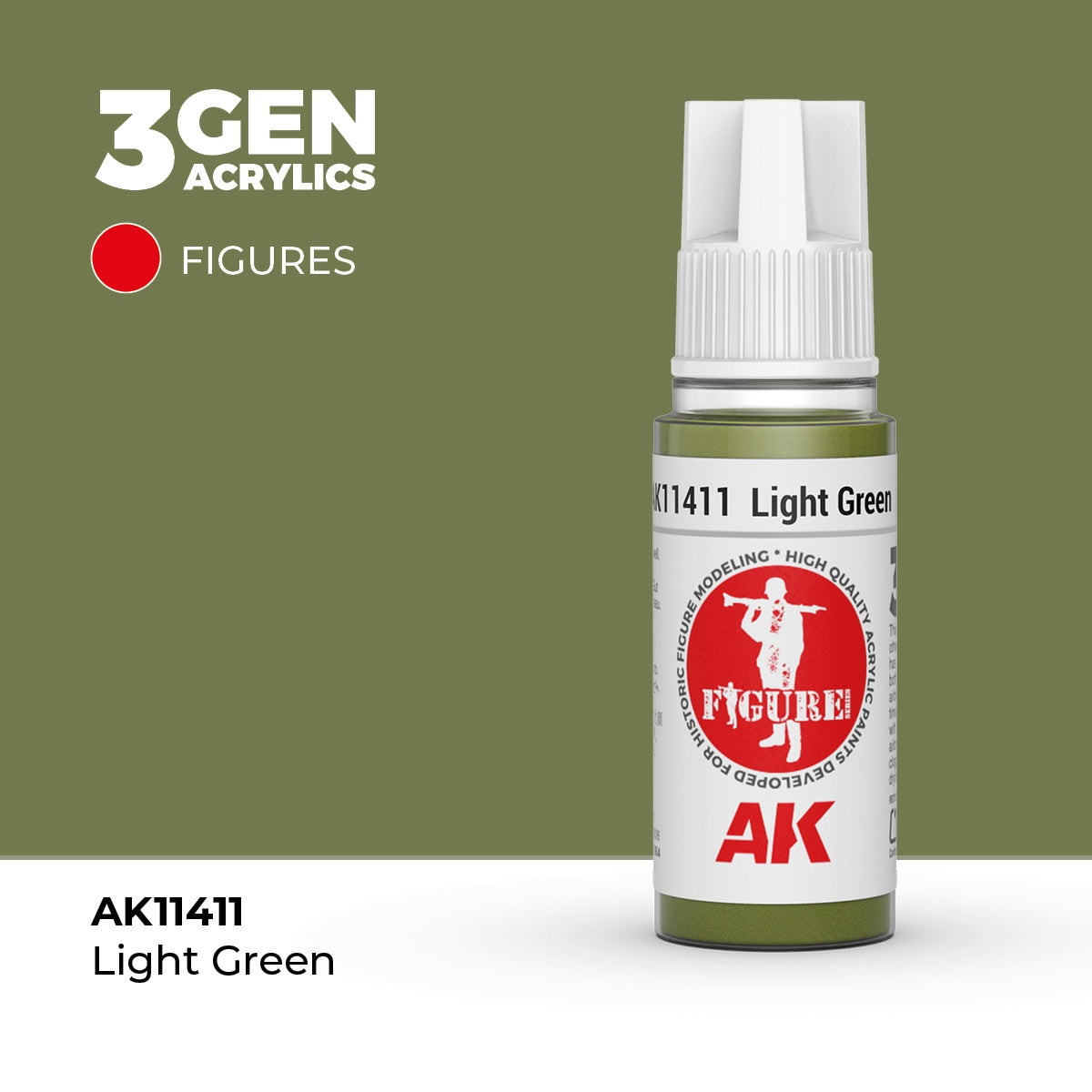 3G Light Green 17ml Bottle Acrylic Paint (AKI-11411)