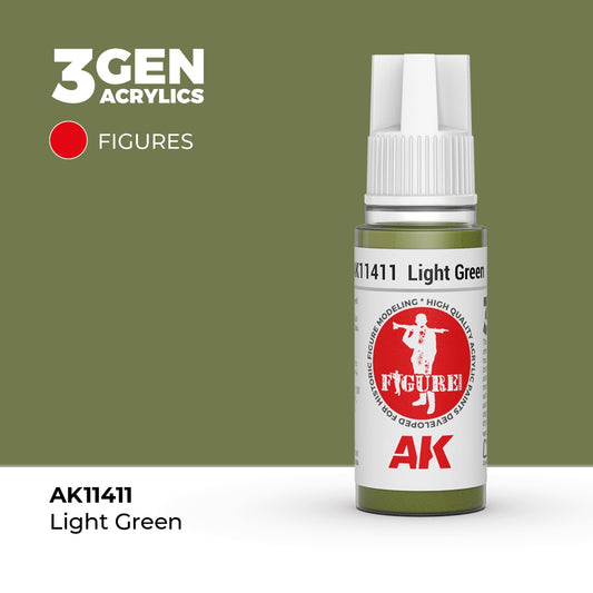 3G Light Green 17ml Bottle Acrylic Paint (AKI-11411)