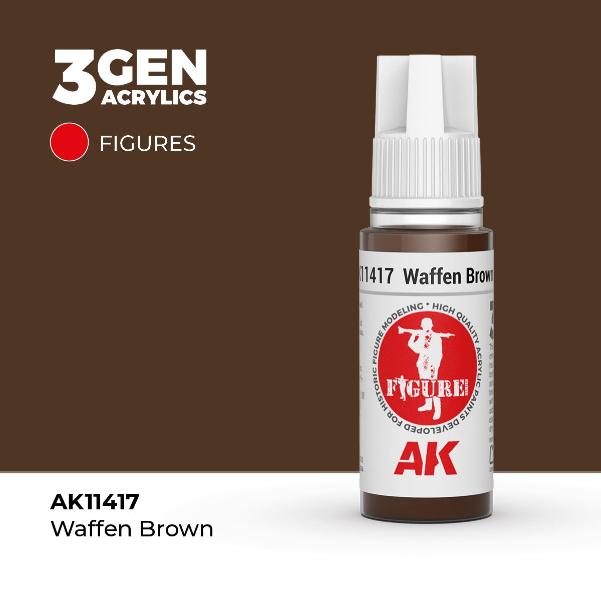 3G Waffen Brown 17ml Bottle Acrylic Paint (AKI-11417)
