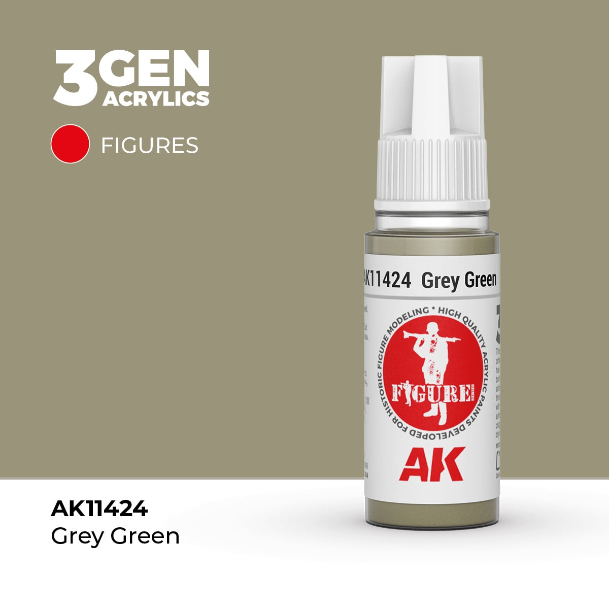 3G Grey Green 17ml Bottle Acrylic Paint (AKI-11424)