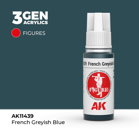3G French Greyish Blue 17ml Bottle Acrylic Paint (AKI-11439)