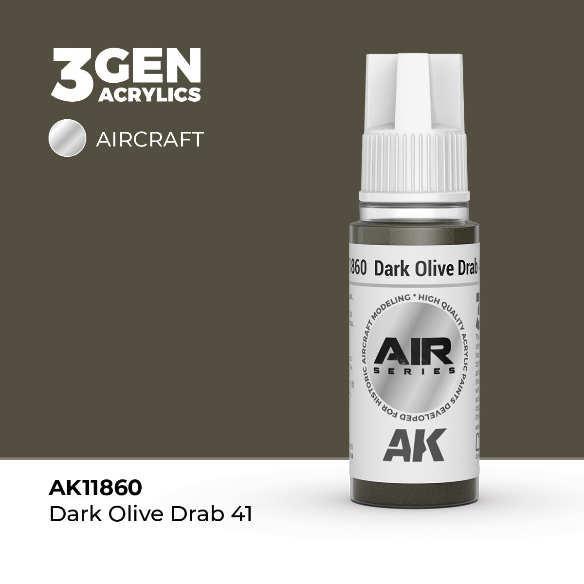 3G AIR Dark Olive Drab 41 17ml Bottle Acrylic Paint (AKI-11860)