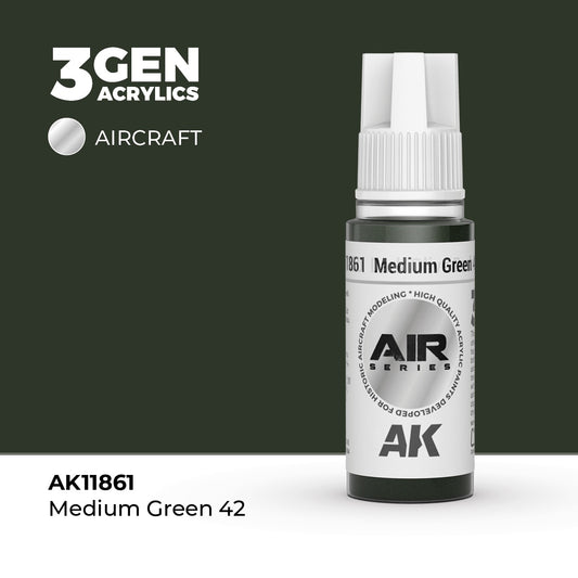 3G AIR Medium Green 42 17ml Bottle Acrylic Paint (AKI-11861)
