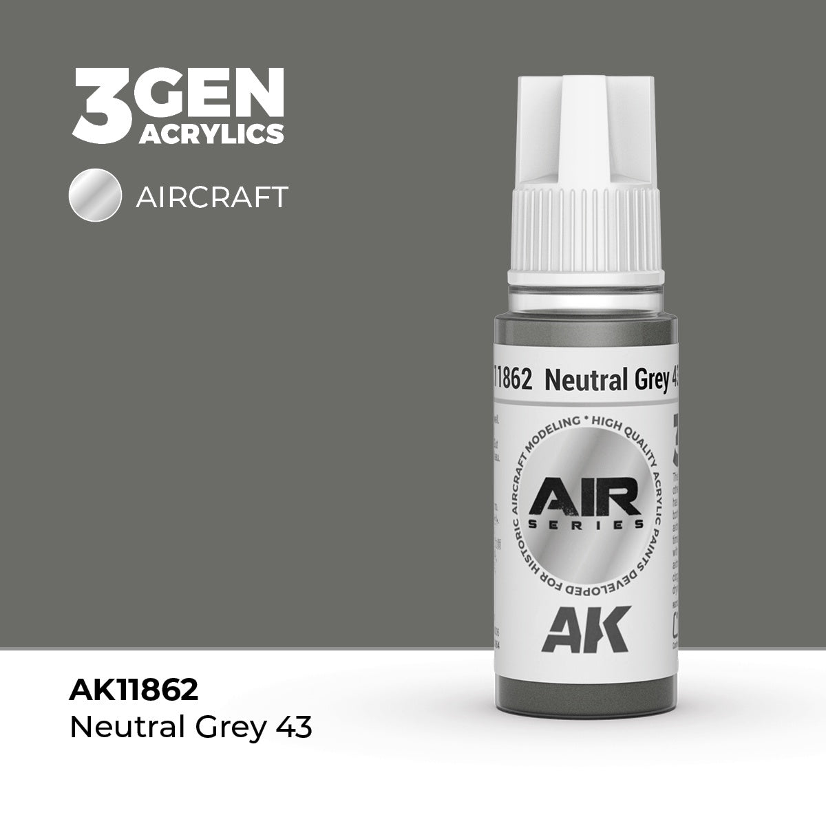 3G AIR Neutral Grey 43 17ml Bottle Acrylic Paint (AKI-11862)