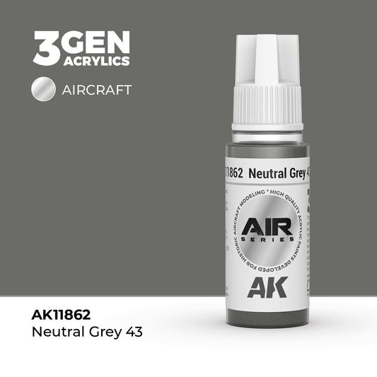 3G AIR Neutral Grey 43 17ml Bottle Acrylic Paint (AKI-11862)