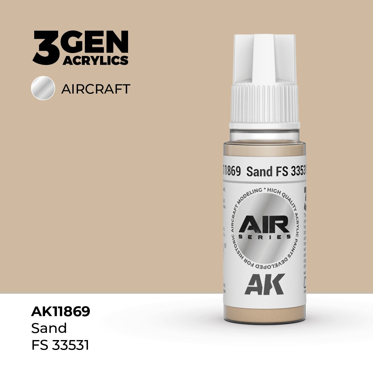 3G AIR Sand FS 33531 17ml Bottle Acrylic Paint (AKI-11869)