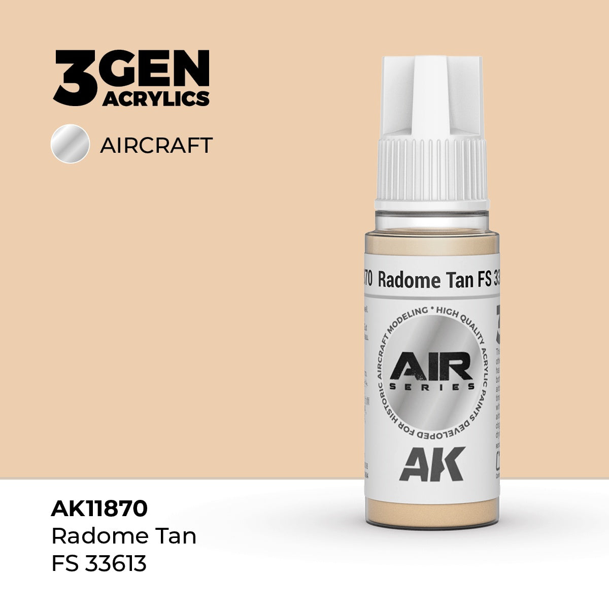 3G AIR Radome Tan FS 33613 17ml Bottle Acrylic Paint (AKI-11870)