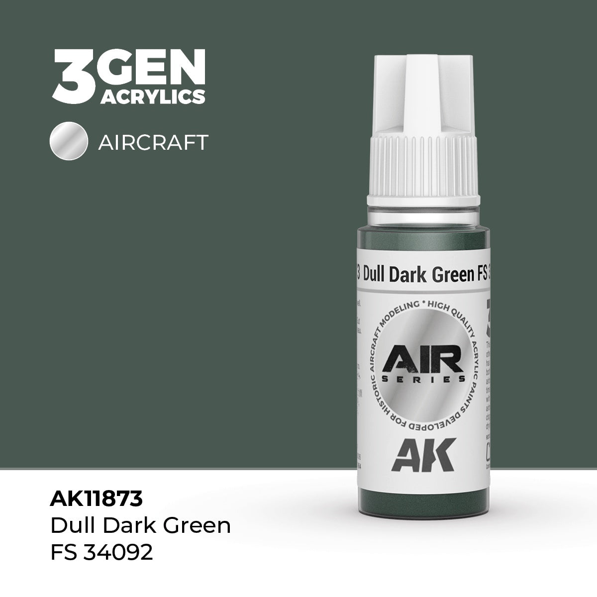 3G AIR Dull Dark Green FS 34092 17ml Bottle Acrylic Paint (AKI-11873)