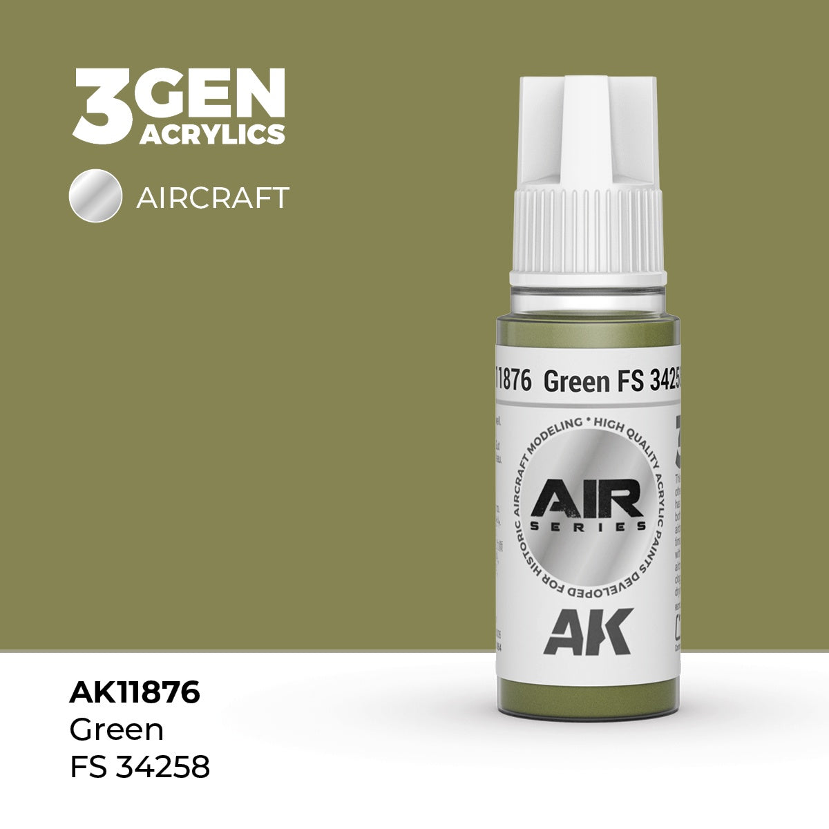 3G AIR Green FS 34258 17ml Bottle Acrylic Paint (AKI-11876)