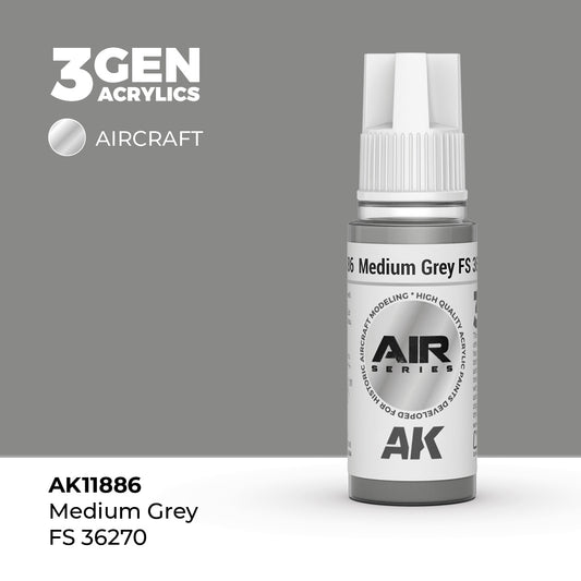 3G AIR Medium Grey FS 36270 17ml Bottle Acrylic Paint (AKI-11886)