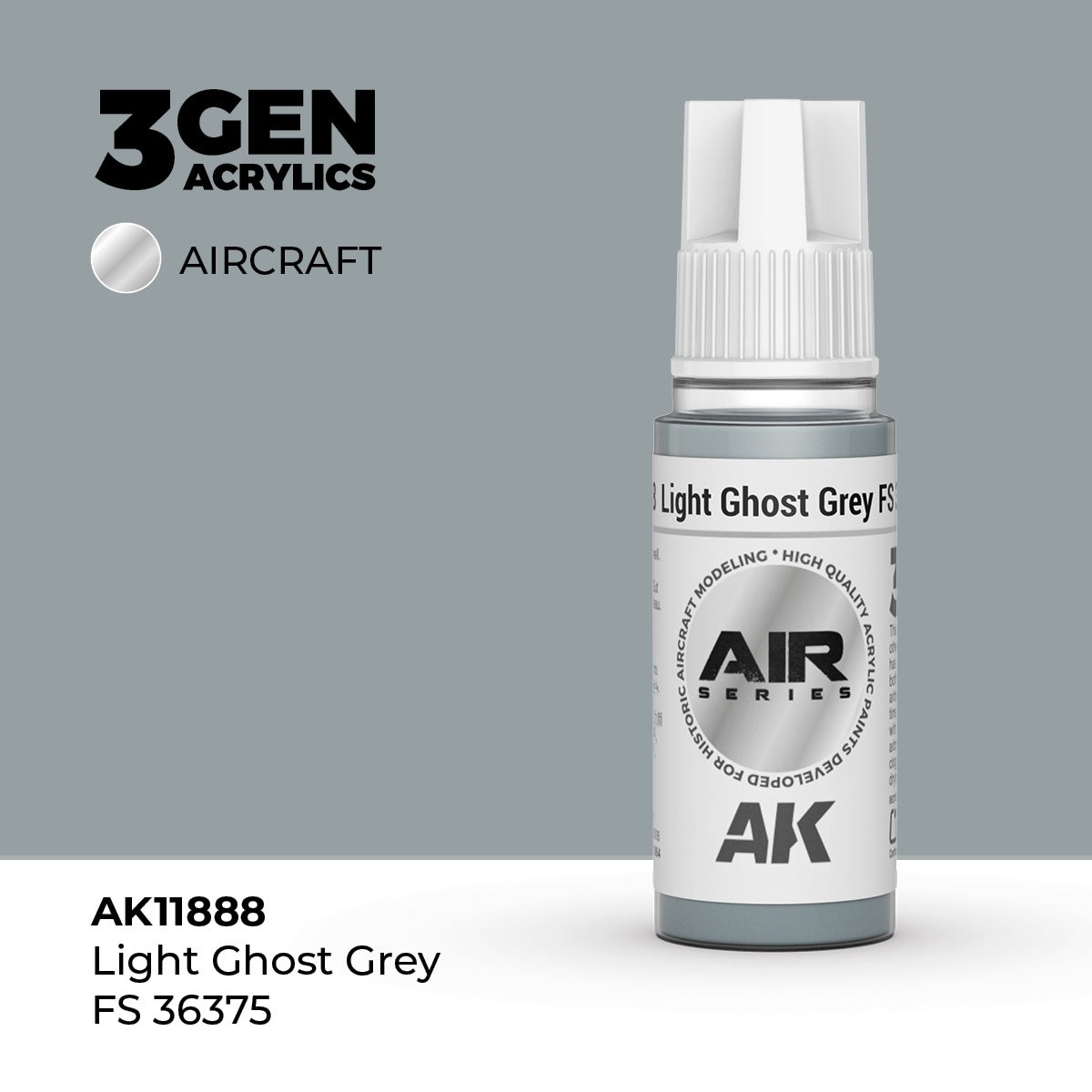3G AIR Light Ghost Grey FS 36375 17ml Bottle Acrylic Paint (AKI-11888)