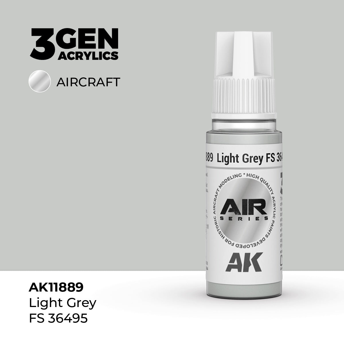 3G AIR Light Grey FS 36495 17ml Bottle Acrylic Paint (AKI-11889)