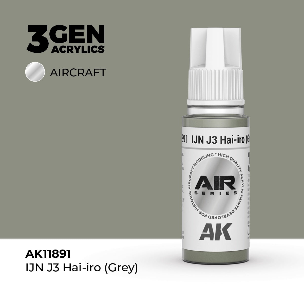 3G AIR IJN J3 Hai-iro (Grey) 17ml Bottle Acrylic Paint (AKI-11891)