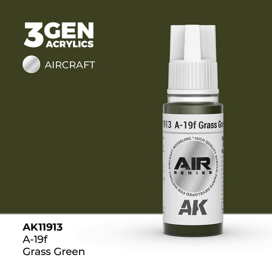 3G AIR A-19f Grass Green 17ml Bottle Acrylic Paint (AKI-11913)
