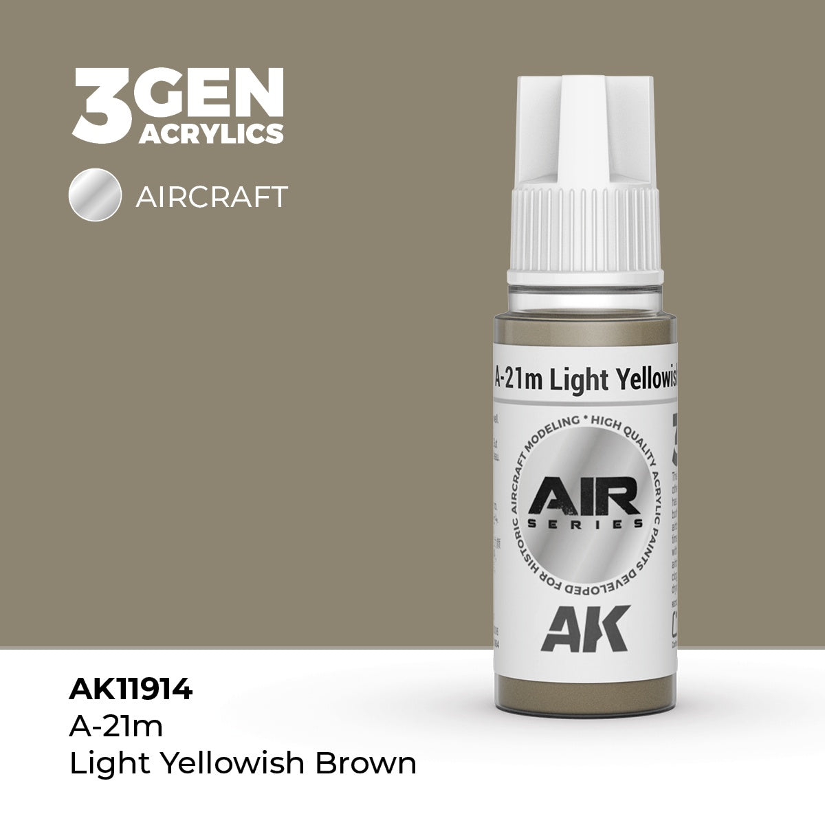 3G AIR A-21m Light Yellowish Brown 17ml Bottle Acrylic Paint (AKI-11914)