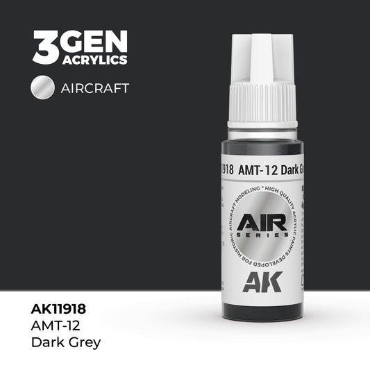3G AIR AMT-12 Dark Grey 17ml Bottle Acrylic Paint (AKI-11918)