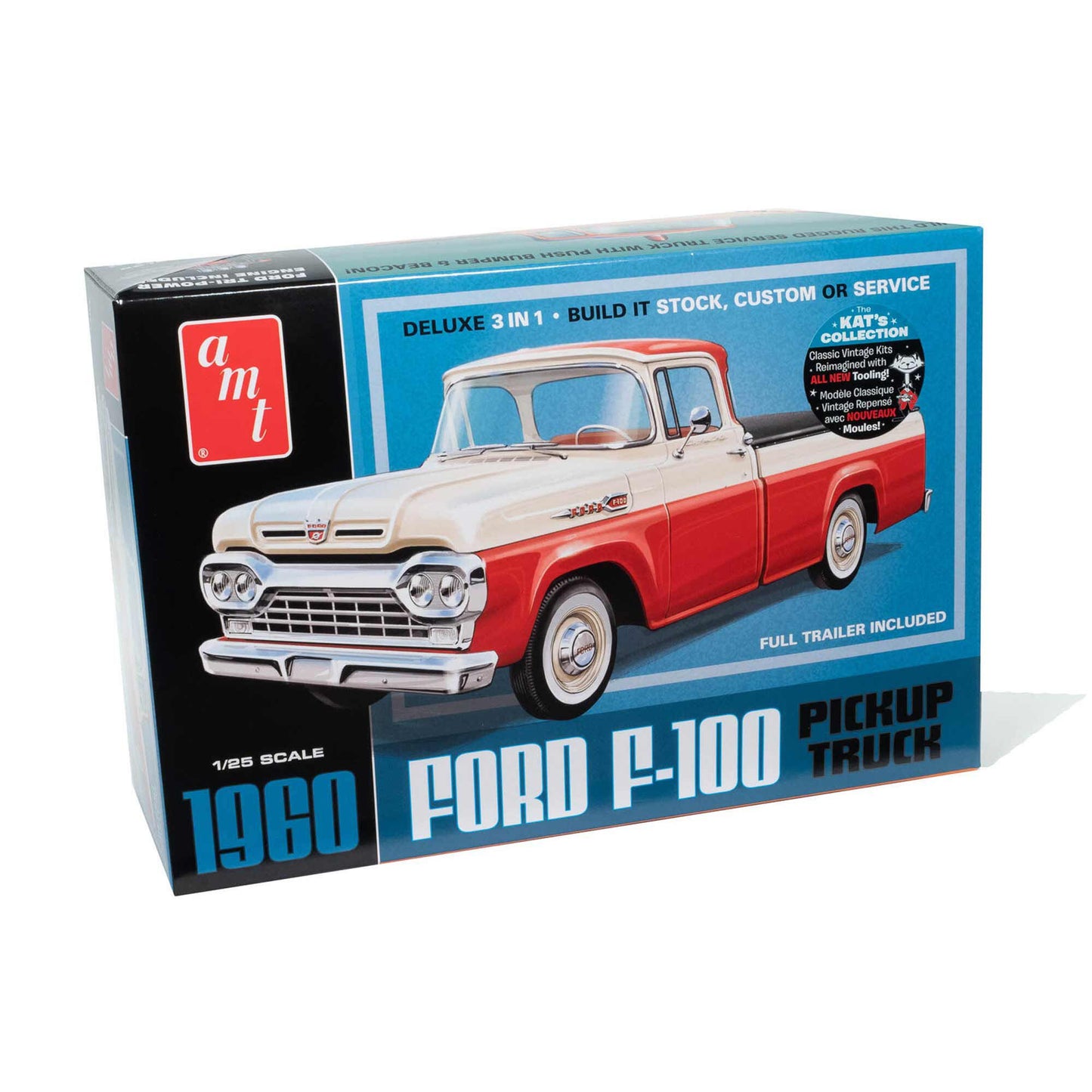 1/25 1960 Ford F100 with Trailer Plastic Model Kit (AMT1407)