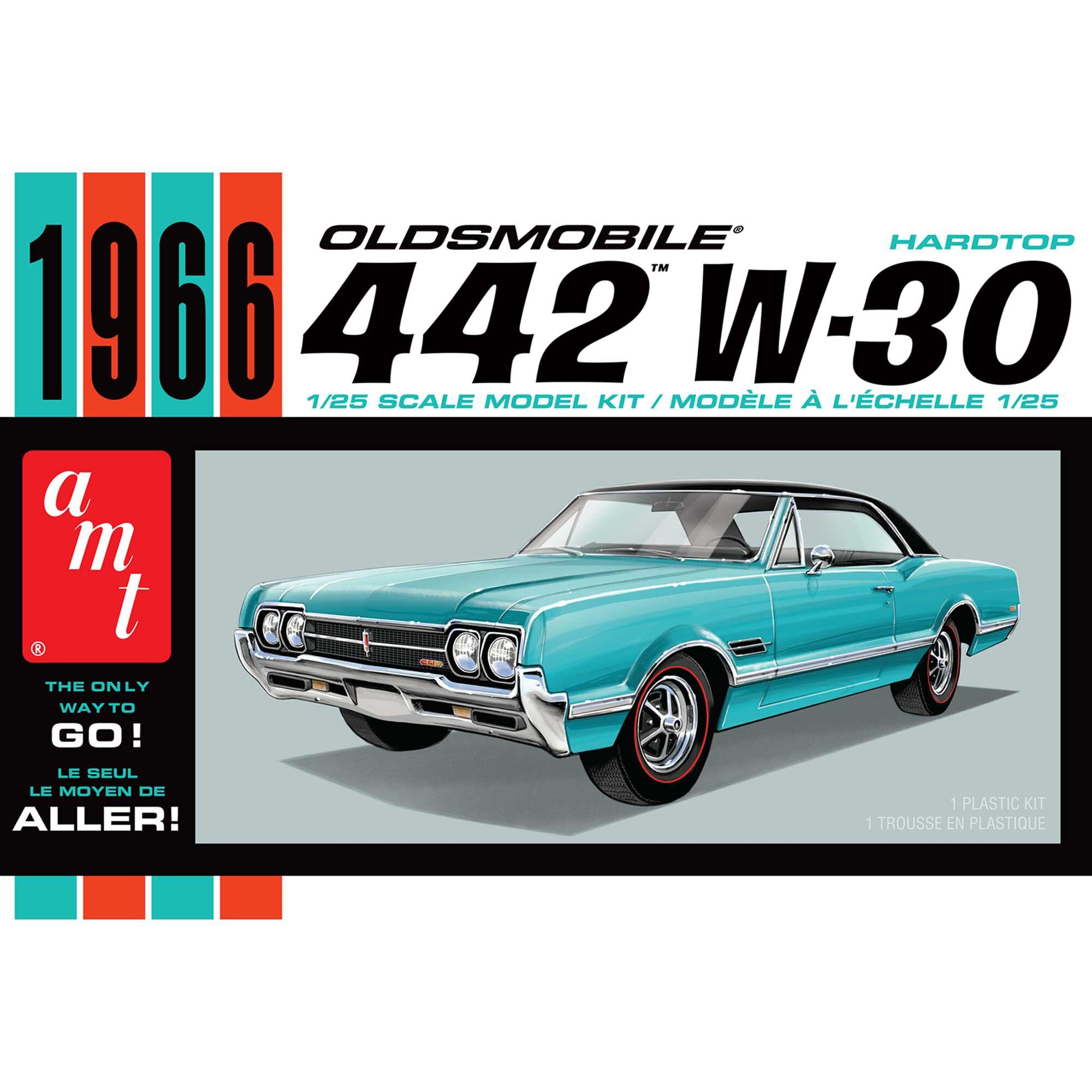 自動車 AMT 1/25 1966 OLDSMOBILE 442 W-30 1/25 1966 Olds 442 W-30 Plastic Model Kit (AMT1432M) – Nankin Hobby