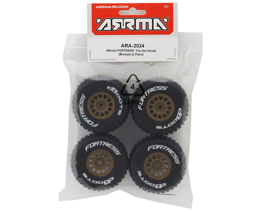 dBoots 'FORTRESS' Tire Set Glued (Bronze) (2 Pairs)