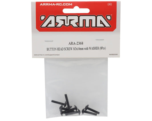 BUTTON HEAD SCREW M3x16mm with WASHER (8Pcs)
