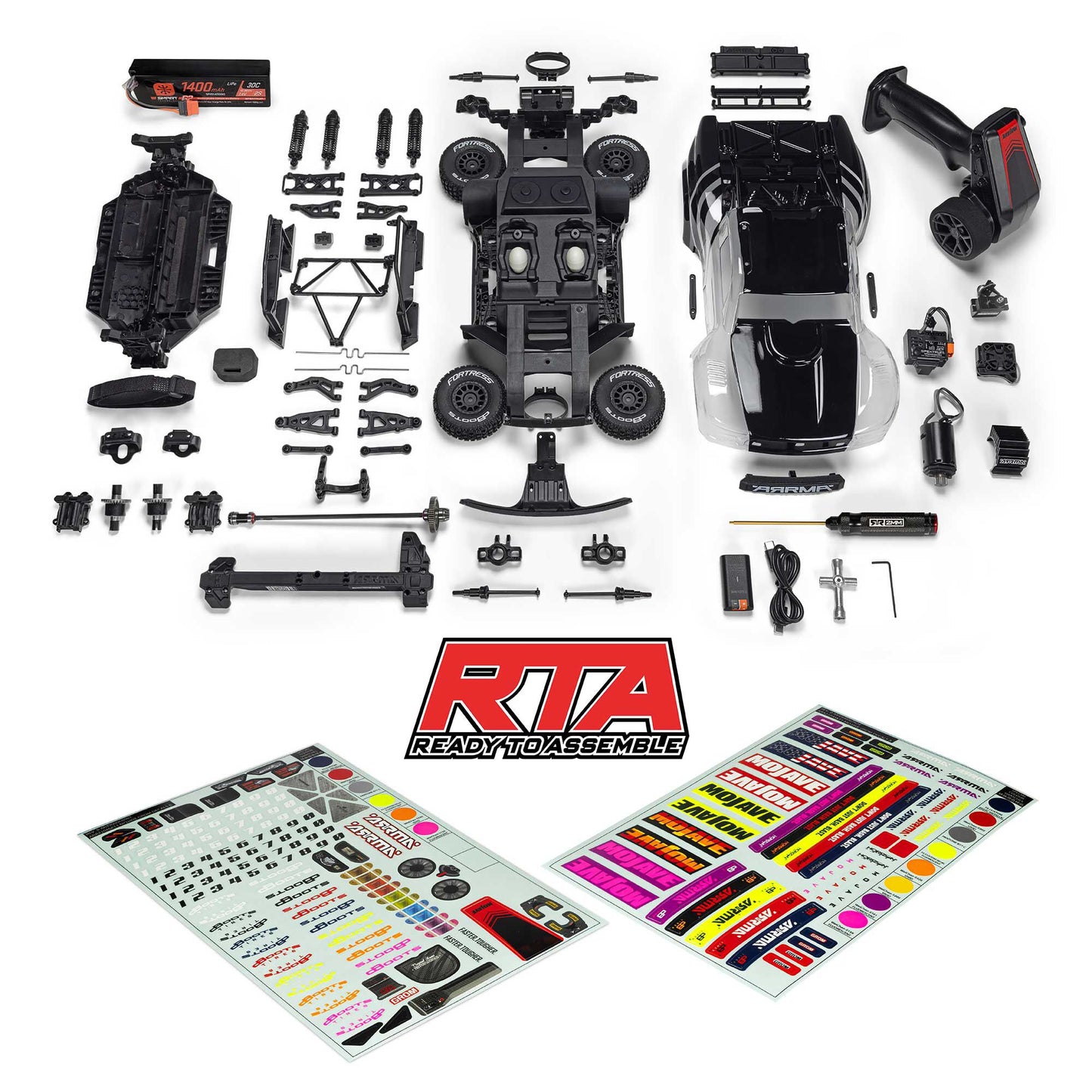 1/16 Mojave Grom Ready to Assemble Kit with Battery and Charger (ARA2104KT1)_2