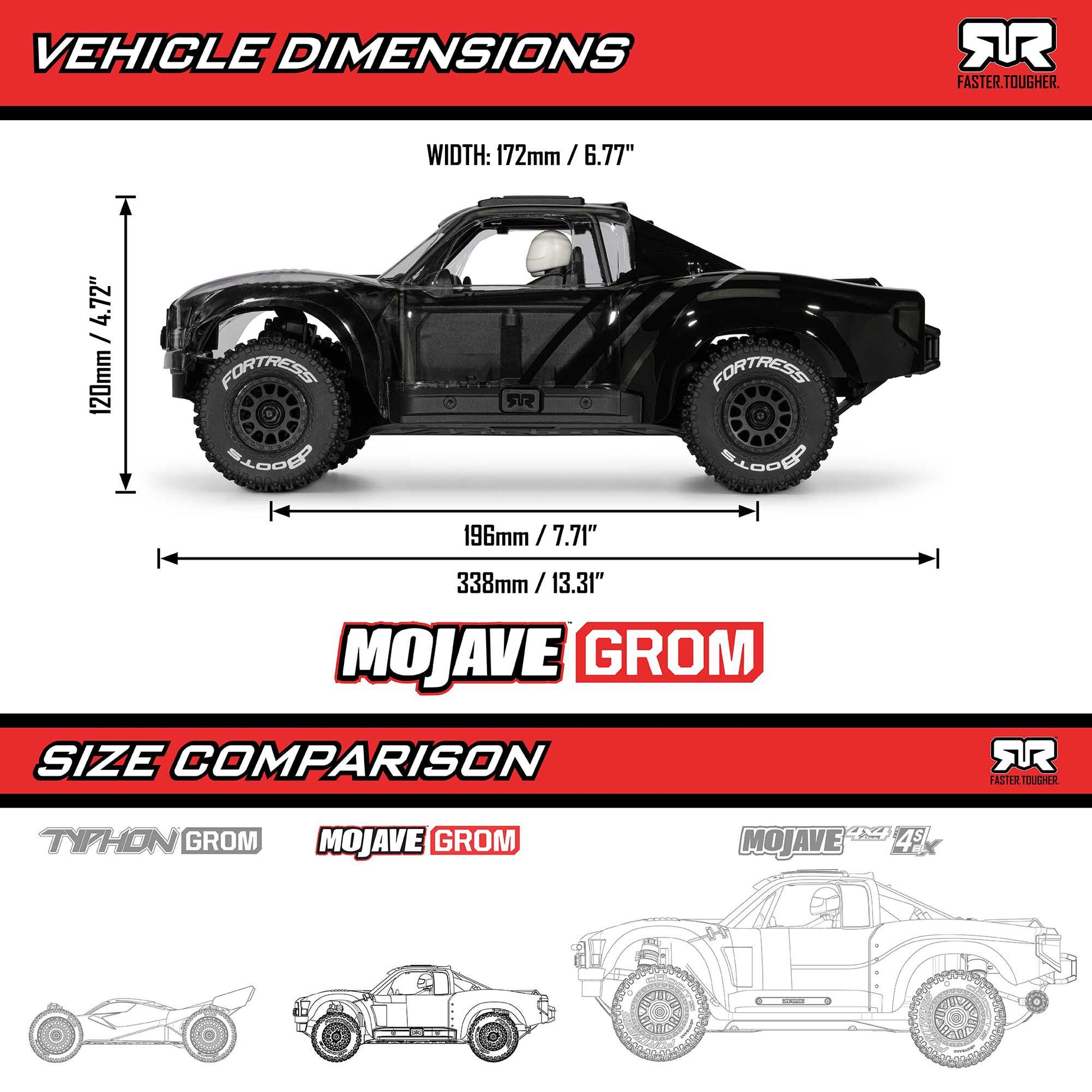 1/16 Mojave Grom Ready to Assemble Kit with Battery and Charger (ARA2104KT1)_19