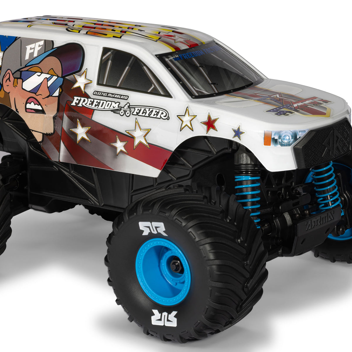 1/16 Cleetus McFarland Freedom Flyer Grom Ready to Run with Battery and Charger (White) (ARA2130FF)_13