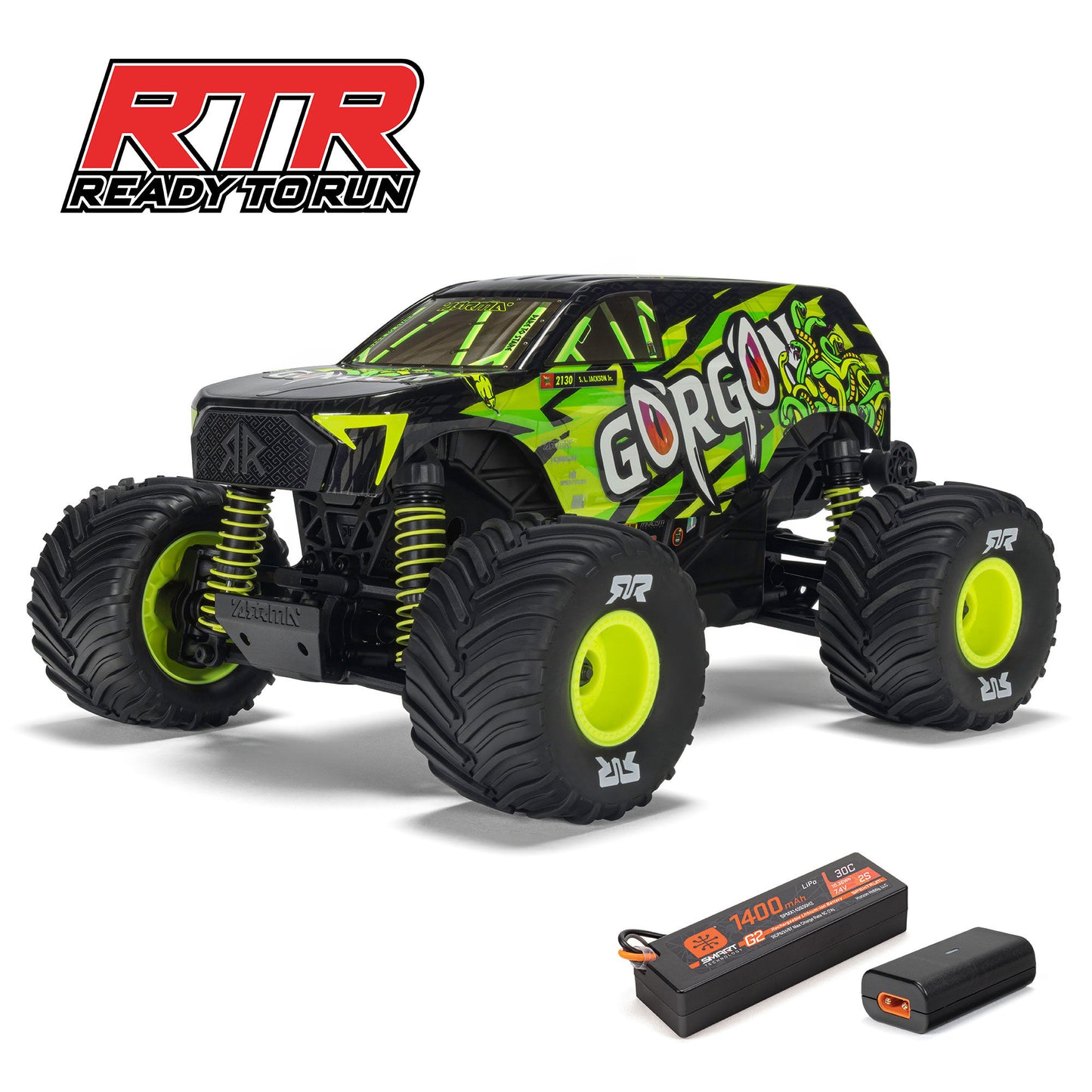 1/16 Gorgon Grom 4x4 Ready to Run with Battery and Charger (Yellow) (ARA2130T1)_1