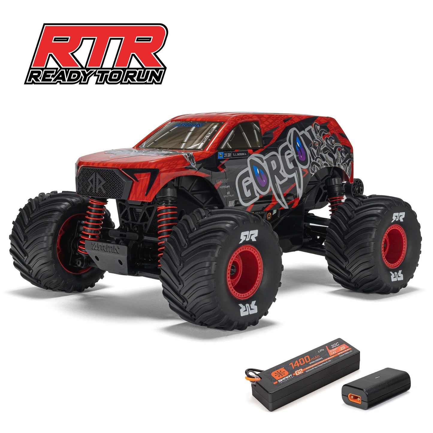 1/16 Gorgon Grom 4x4 Ready to Run with Battery and Charger (Red) (ARA2130T2)_1