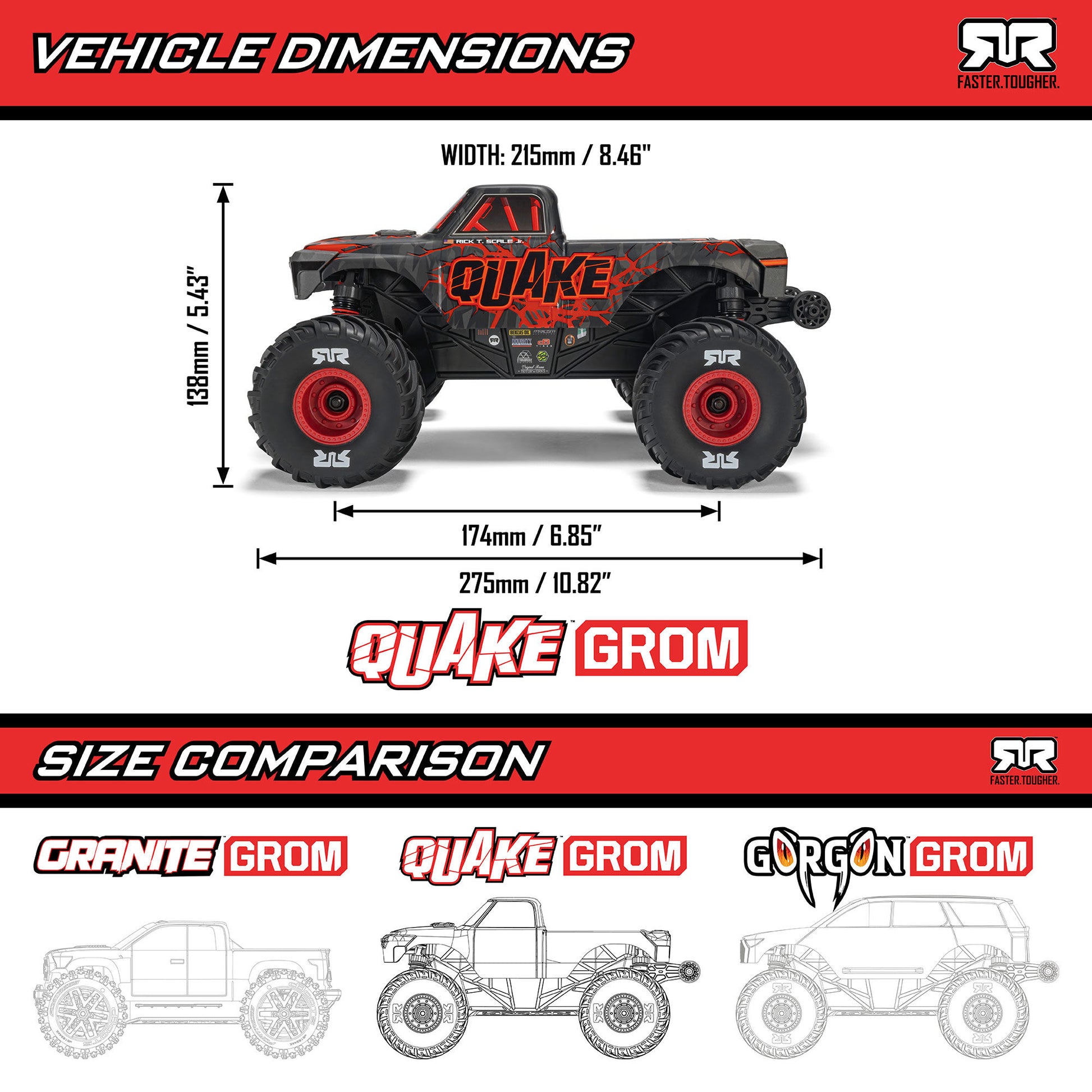 1/16 Quake Grom 4x4 Ready to Run with Battery and Charger (Green) (ARA2137T2)_15