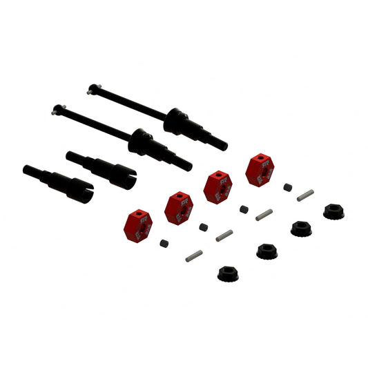 Metal Axle and Wheel Hex Set B for Mojave Grom (4) (ARA311231)