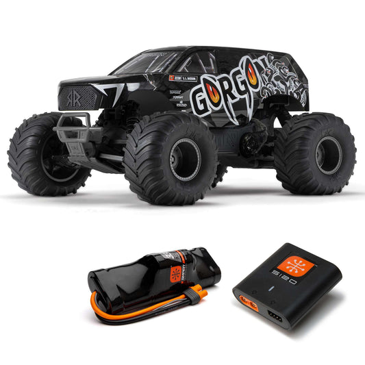 1/10 Gorgon 4x2 Mega Unassembled Kit with Battery and Charger (Gunmetal) (ARA3230SKT1)