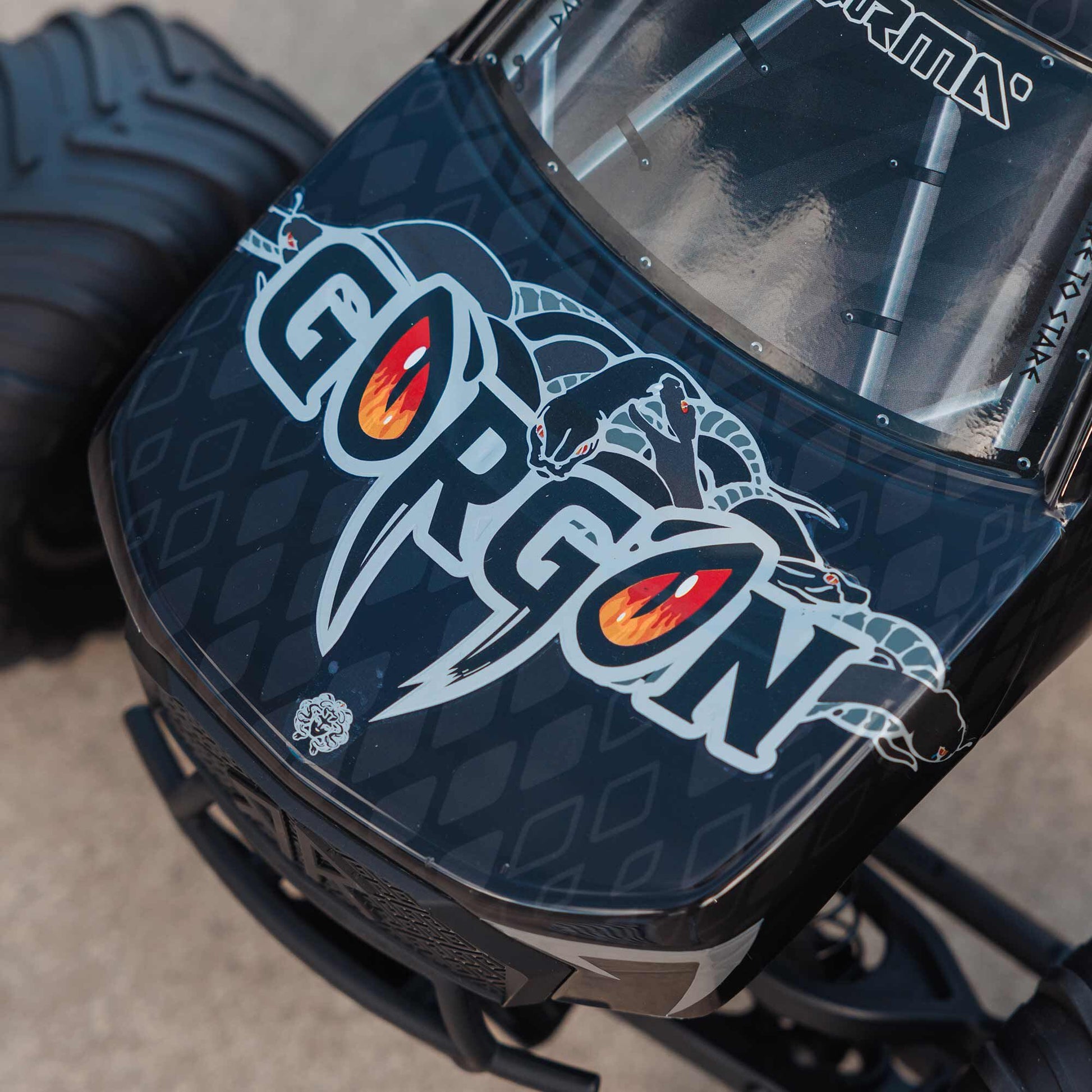 1/10 Gorgon 4x2 Mega Unassembled Kit with Battery and Charger (Gunmetal) (ARA3230SKT1)_23