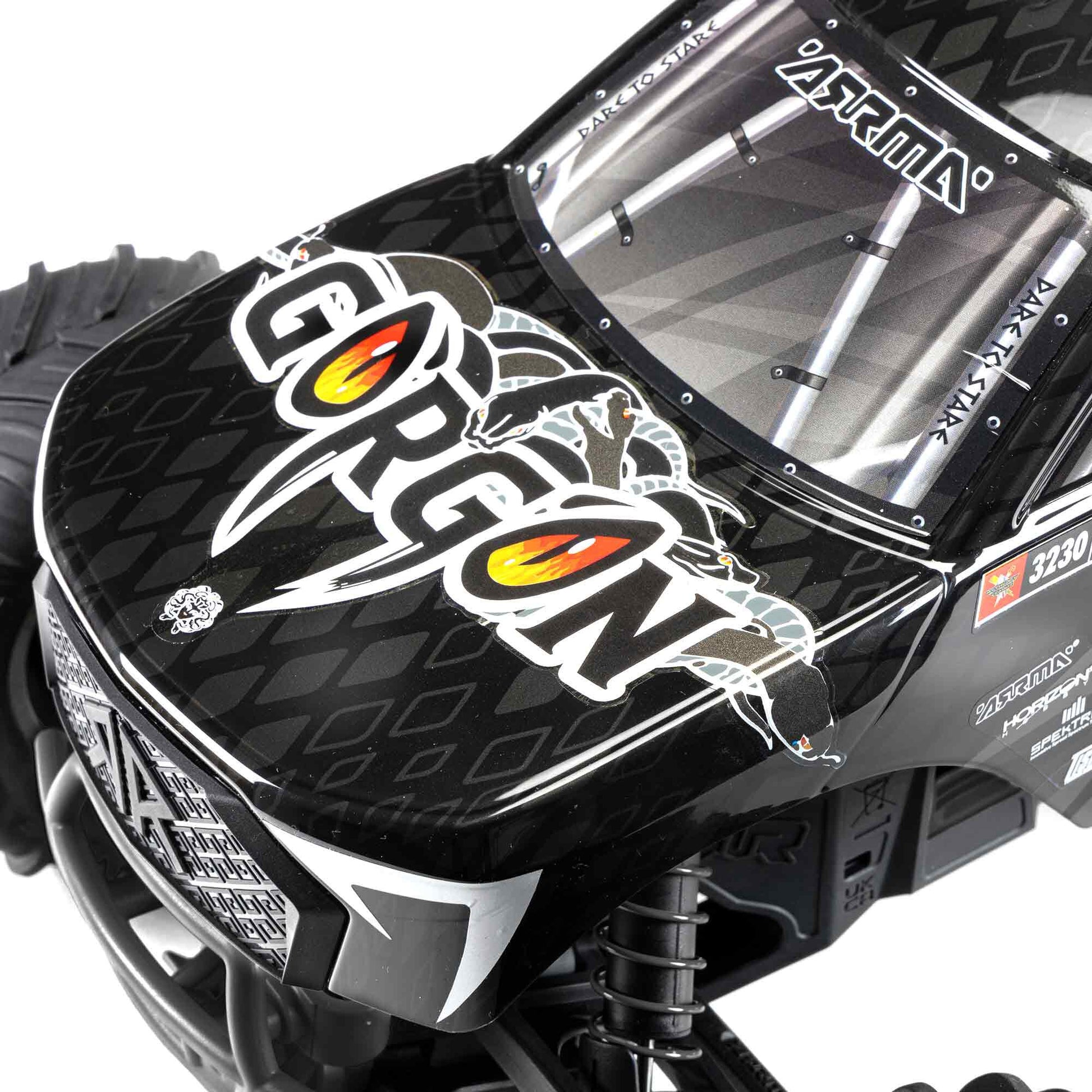 1/10 Gorgon 4x2 Mega Unassembled Kit with Battery and Charger (Gunmetal) (ARA3230SKT1)_11