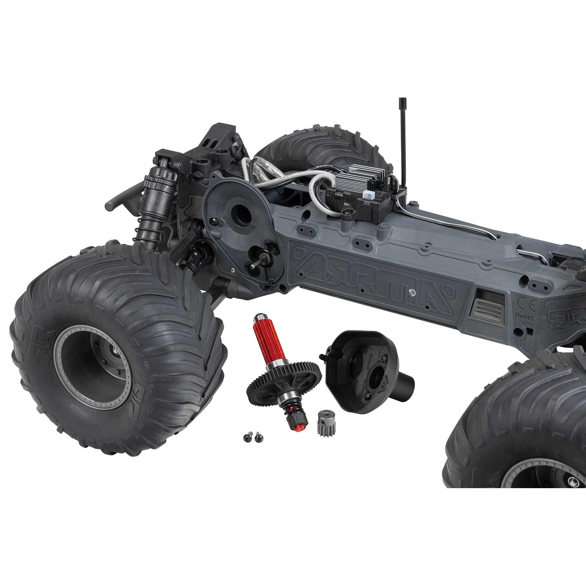 1/10 Gorgon 4x2 Mega Unassembled Kit with Battery and Charger (Gunmetal) (ARA3230SKT1)_5