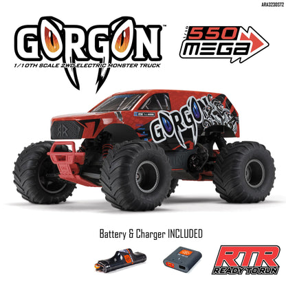 1/10 Gorgon 4x2 Mega Ready to Run with Battery and Charger (Red) (ARA3230ST2)_10